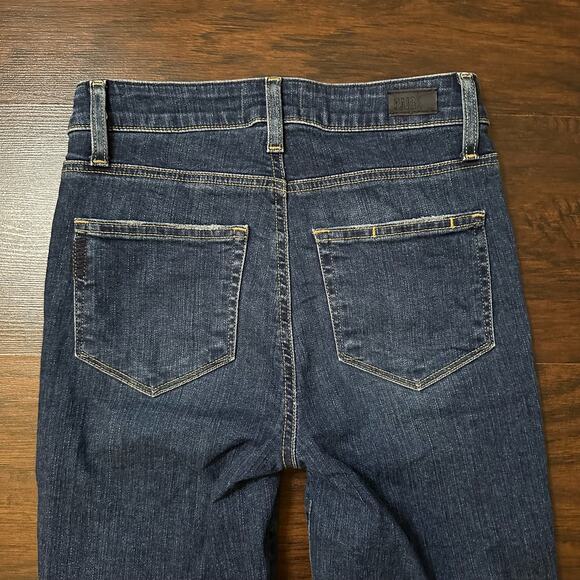 Paige dark wash Hoxton ankle raw hem skinny jeans size 25 - Picture 5 of 13